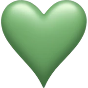 Sage green heart sticker