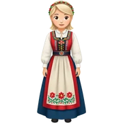 norwegian tradition bunad dress sticker