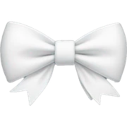 White bow sticker