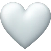 White reflective heart  sticker