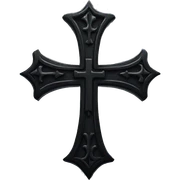 black gothic cross  sticker
