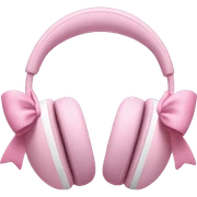 Pink AirPod max headphones with little pink bows sticker