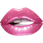Pink ombre lip gloss with glitter  sticker