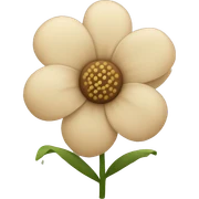 Beige flower sticker
