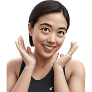 smiling girl in tank top sticker