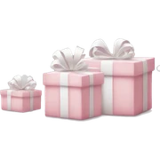 Light pink Christmas gifts under a white Christmas tree  sticker