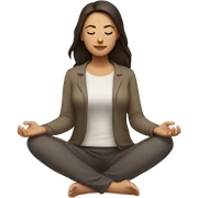 Women brunette meditating  sticker