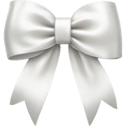 white satin bow sticker