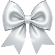 white satin bow sticker