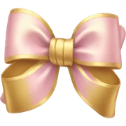 pastel gold bow sticker