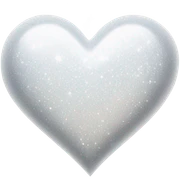 White heart sparkle sticker