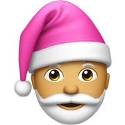 Pink Santa hat sticker