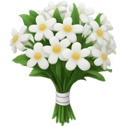 Bouquet of white flowers sticker