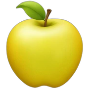 yellow apple sticker
