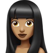 Nicki minaj with long black hair sticker