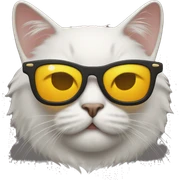 Cat with sunglasses sticker