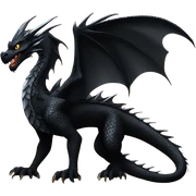 Black dragon sticker