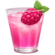 Pink raspberry cocktail drink sticker