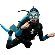 underwater adventure with goggles sticker