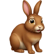 Brown bunny sticker