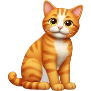 Orange tabby cat sticker