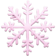 pastel pink snowflake  sticker