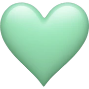 Pastel green heart sticker