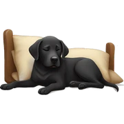 black lab sleeping sticker
