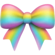 Pastel Rainbow Bow sticker