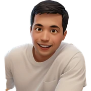 smiling boy in white shirt sticker