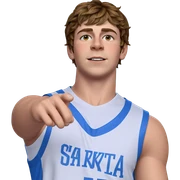 basketball boy posing for viewer sticker
