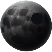 old black moon sticker