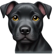 Black staffy puppy sticker