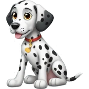 Dalmatian puppy sitting sticker
