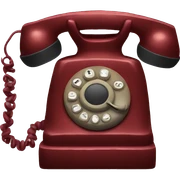 Dark red Vintage Phone  sticker