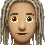 A white guy with dreads sticker