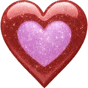 Heart glitter heart  sticker