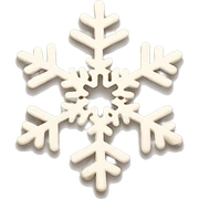 Beige snowflake sticker