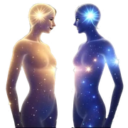 glowing stars and girl beauty sticker