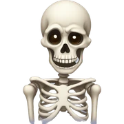 cartoon skeleton sticker