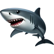 Shark with a top hat sticker