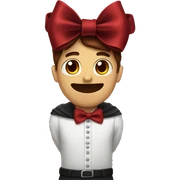 Dark red bow sticker