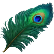peacock feather sticker