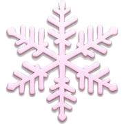 pale pink snowflake sticker