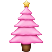 Preppy pink Christmas tree sticker