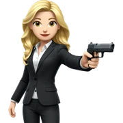blonde girl in formal suit sticker
