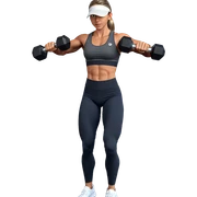 fit girl with dumbbell sticker