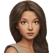 brown haired girl portrait sticker