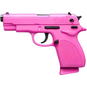 Pink gun sticker