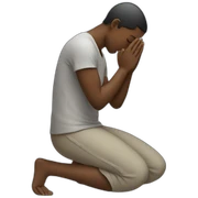 a person praying on one knee sticker
